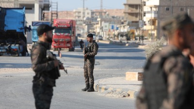 عناصر من الجيش الوطني في مدينة الباب بريف حلب ـ AFP