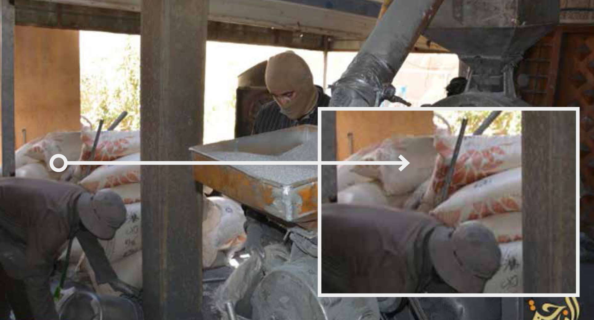 صور دعائية نشرها التنظيم تُظهر منشأة لإنتاج مادة HME في الفلوجة العراق - 2015.jpg