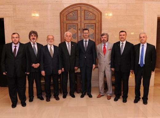 لقاء وفد حزب السعادة مع بشار الأسد في دمشق عام 2012