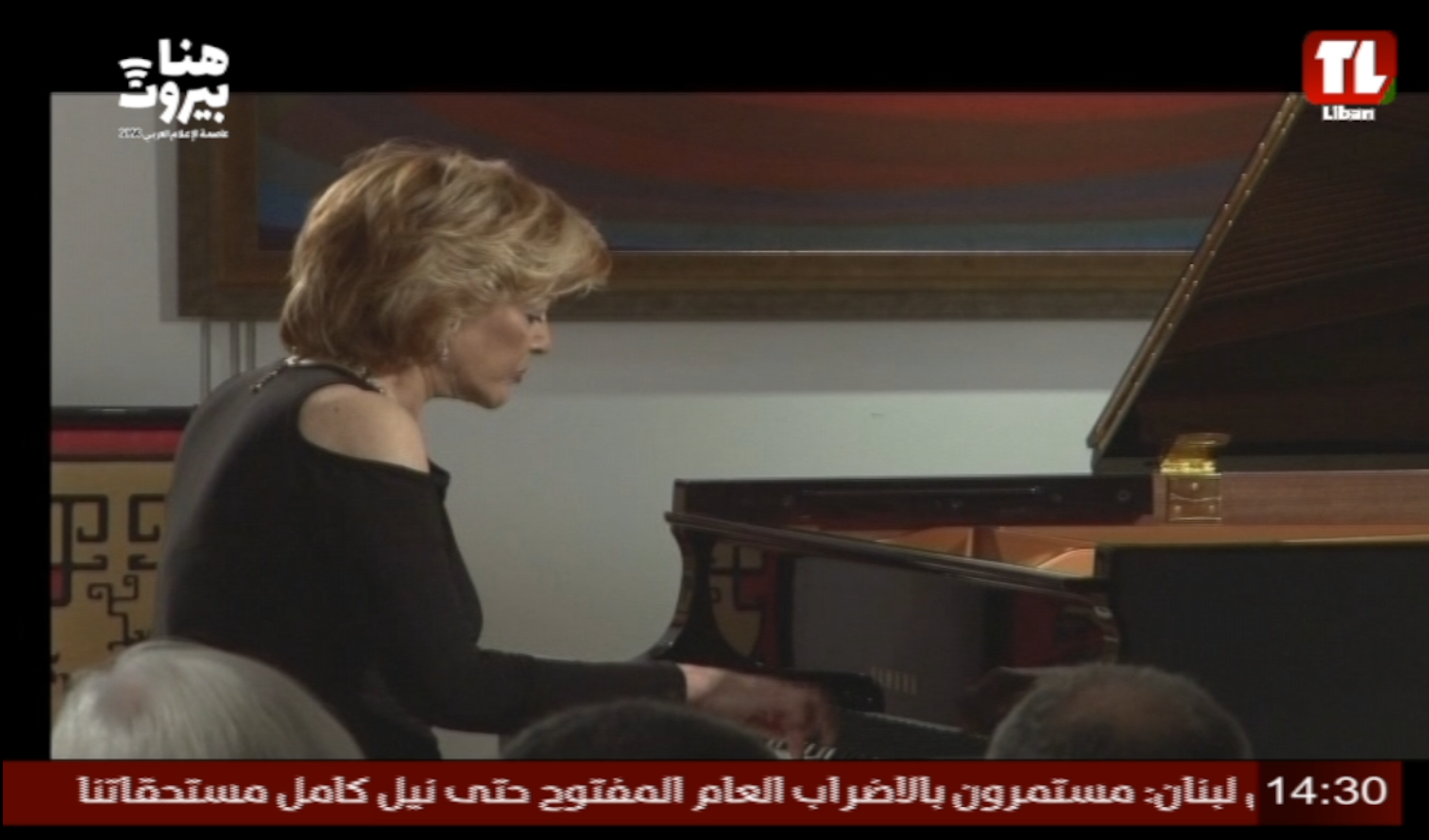 لقطة شاشة توثق انقطاع البث عن تلفزيون لبنان