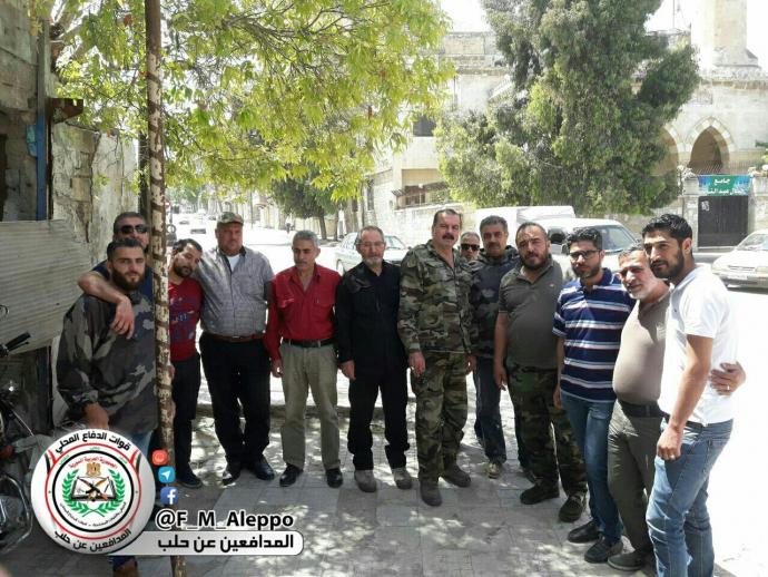 عدد من قادة المربعات والقطاعات الامنية التابعة لفيلق المدافعين عن حلب.jpg