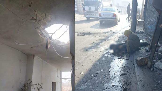 قصف بلدة البارة إدلب