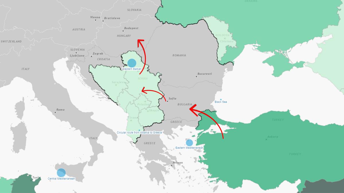 طريق اللجوء من تركيا إلى صربيا ومنه إلى هنغاريا ثم الدول الأوروبية الغنية