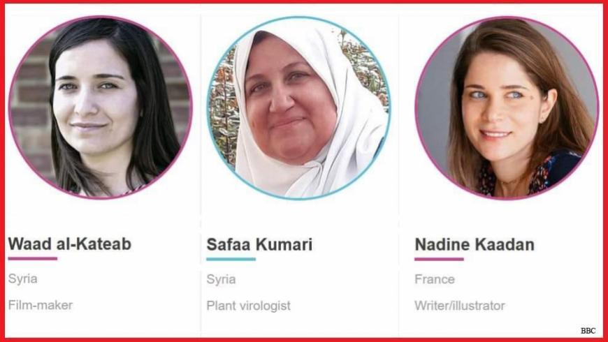ثلاث سوريات ضمن قائمة "BBC" لأكثر 100 امرأة إلهاماً في 2020