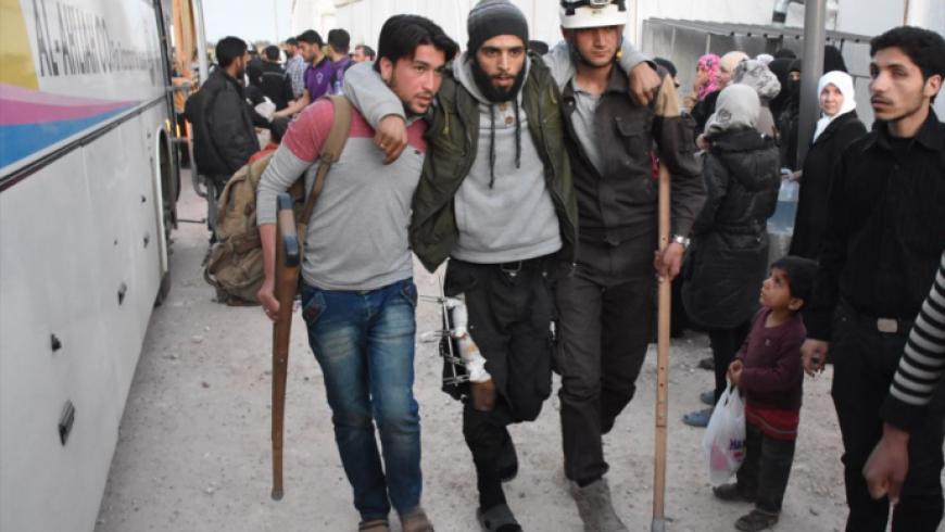 القافلة 16 من مهجري الغوطة الشرقية تصل شمال حلب