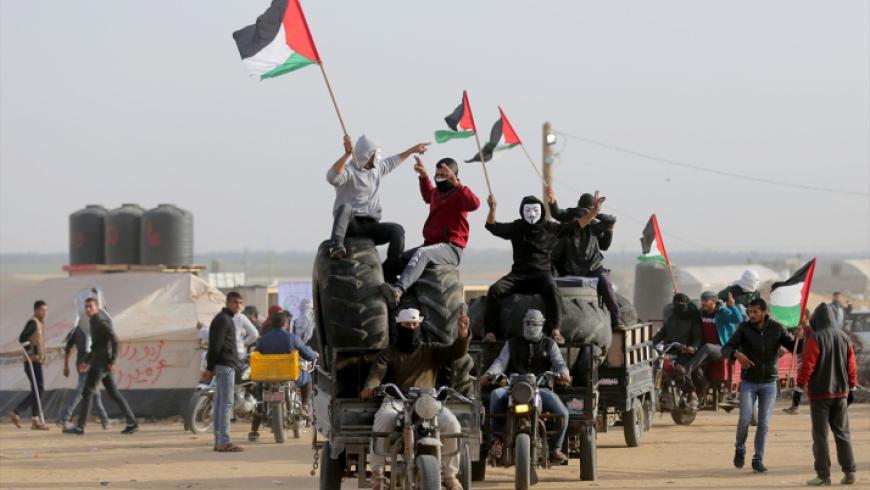 جرحى فلسطينيون برصاص الاحتلال ضمن فعاليات مسيرة العودة 