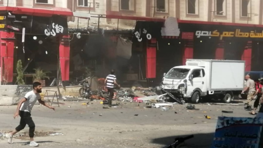 ضحايا مدنيون بانفجار دراجة نارية وسط مدينة عفرين
