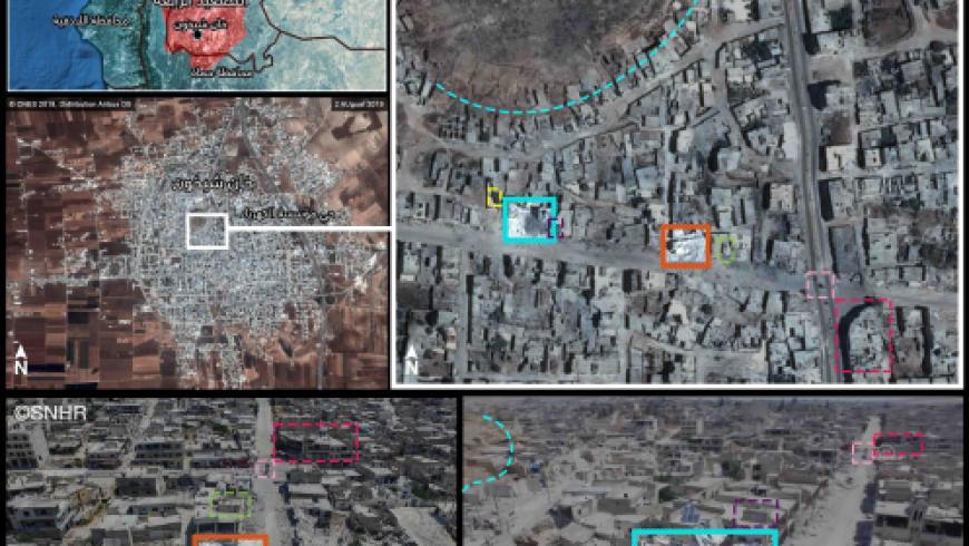 الأقمار الصناعية تكشف عن حجم الدمار في مدينة خان شيخون