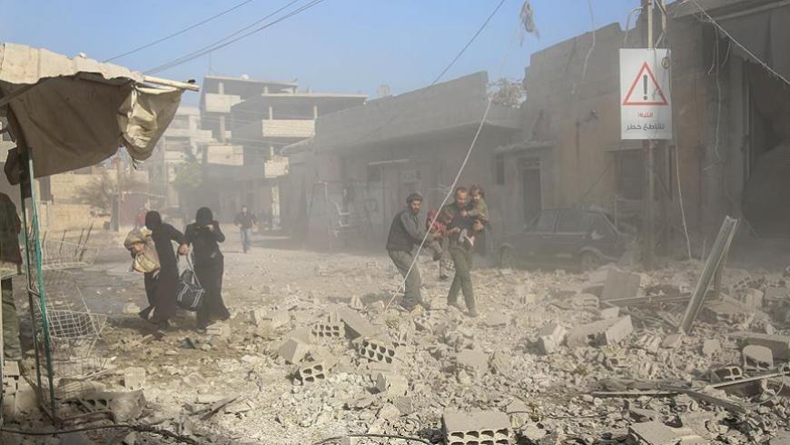 صواريخ النظام  تحاصر3 آلاف عائلة في الملاجئ بمدينة حرستا