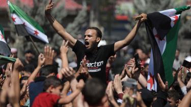مظاهرات في الشمال السوري رافضة للتصالح مع النظام السوري - AFP