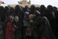 نساء عناصر تنظيم الدولة في مخيم الهول
