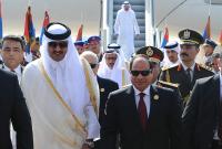 الرئيس المصري عبد الفتاح السيسي و أمير قطر تميم بن حمد آل ثاني