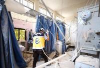 آثار القصف في مستشفى الشفاء بمدينة عفرين (إنترنت)