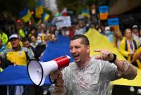 مظاهرة مناهضة للغزو الروسي لأوكرانيا