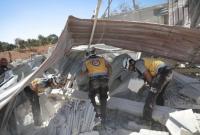 آثار قصف جوي روسي استهدف ريف إدلب - 8 من أيلول 2022 (الدفاع المدني السوري)