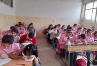 داخل إحدى الصفوف الدراسية لمدرسة في مناطق النظام في سوريا (وزارة التربية)