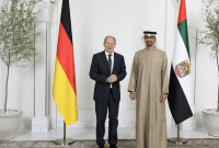 المستشار الألماني، أولاف شولتز، ورئيس دولة الإمارات، محمد بن زايد (وام)