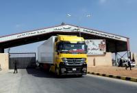 شاحنة في معبر "نصيب" الحدودي مع الأردن - رويترز