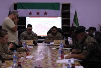 اجتماع للقيادة الجديدة لـ"جيش سوريا الحرة" مع ضباط من التحالف في التنف - 21 تشرين الأول – " حساب غرفة عمليات العزم الصلب"