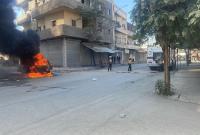 حرق سيارات في مدينة جرابلس نتيجة خلاف بين عائلتين (فيس بوك)