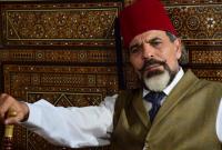 الممثل عبدالفتاح المزين من كواليس تصوير مسلسل "حريم الشاويش" – (عبد الفتاح المزين/ فيس بوك)
