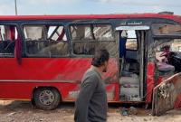 حافلة الركاب التي سقطت في ترعة بمحافظة الدقهلية شمالي مصر (فيس بوك)