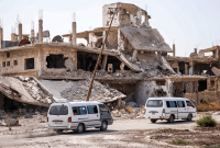 بناء مدمر في مدينة درعا - GETTY