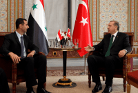 الرئيس التركي رجب طيب أردوغان ورئيس النظام السوري بشار الأسد في إسطنبول - رويترز