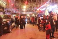 جانب من مظاهر الاحتفال برأس السنة في أسواق مدينة القامشلي - تلفزيون سوريا