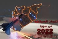 الضربات الإسرائيلية في سوريا خلال عام 2022 (تلفزيون سوريا)