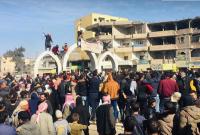 احتجاجات في دوار النعيم وسط مدينة الرقة تطالب بمحاسبة القاتل - 22 من كانون الثاني 2023 (شبكة الخابور)