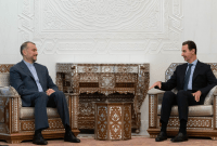 وزير الخارجية الإيراني مع رئيس النظام السوري بشار الأسد - سانا