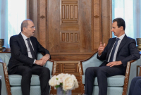 وزير الخارجية الأردني أيمن الصفدي يزور بشار الأسد عقب الزلزال ـ رويترز
