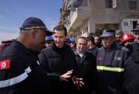 رئيس النظام بشار الأسد في حلب بعد أيام من وقوع الزلزال - مواقع التواصل