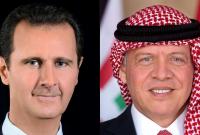 عبد الله الثاني وبشار الأسد (فيس بوك)