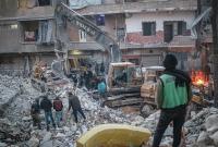انتشال جثث ضحايا الزلزال من تحت الأنقاض في شمال غربي سوريا - 10 شباط 2023 (الأناضول)