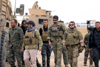 قسد برفقة قوات أميركية شمال شرقي سوريا ـ رويترز