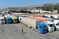 مساعدات إنسانية إلى سوريا في معبر باب الهوي الحدودي مع تركيا ـ رويترز