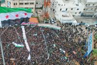 مظاهرات حاشدة في ذكرى الثورة السورية الـ 12