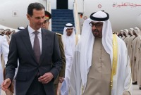 محمد بن زايد وبشار الأسد في أبوظبي