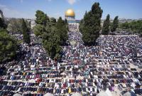صلاة الجمعة الرابعة من شهر رمضان في المسجد الأقصى بالقدس، 14 نيسان 2023 (وفا)