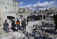 بيوت مهدمة بسبب الزلزال في سوريا - المصدر: الإنترنت