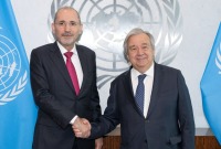 وزير الخارجية الأردنية أيمن الصفدي والأمين العام للأمم المتحدة، أنطونيو غوتيريس