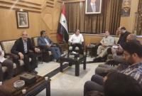 أثناء اجتماع محافظ حلب مع الوفد الإيراني في حلب (إرنا)