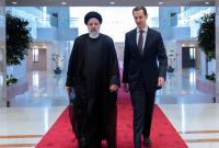 بشار الأسد يستقبل الرئيس الإيراني إبراهيم رئيسي في "قصر الشعب" بدمشق - 3 أيار 2023 (رئاسة الجمهورية)
