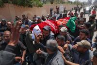 تشييع جثمان الفلسطيني هاشل مبارك الذي قتل خلال القصف الإسرائيلي عبى قطاع غزة، 3 أيار/مايو 2023 (القدس)