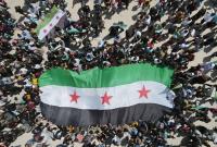 مظاهرة رافضة للتطبيع مع نظام الأسد في الشمال السوري - 19 أيار 2023 (تلفزيون سوريا)