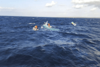 غرق قارب لاجئين قبالة سواحل اليونان