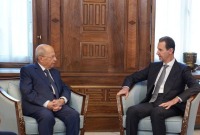 ميشال عون ورئيس النظام السوري بشار الأسد في دمشق (سانا)