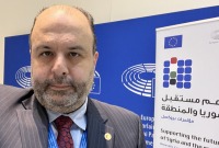 الأمين العام لـ"الهلال الأحمري السوري خالد عرقسوسي في مؤتمر بروكسل السابع